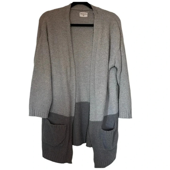 Medium Gray Fluffy Cardigan - Picture 1 of 9